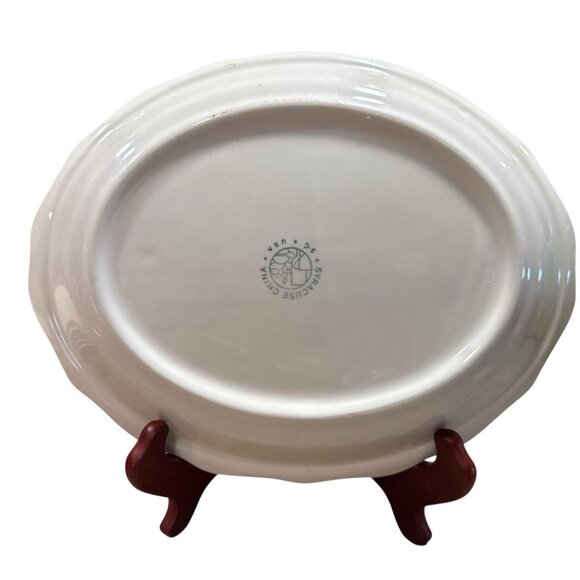 Vtg Syracuse China Restaurant Ware STRAWBERRY HILL PINK 12" Oval Serving Platter - Picture 6 of 7